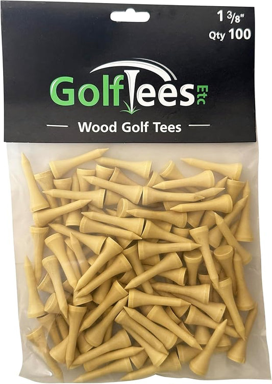 Wood Golf Tees - Standard Golf Tees for Men and Women