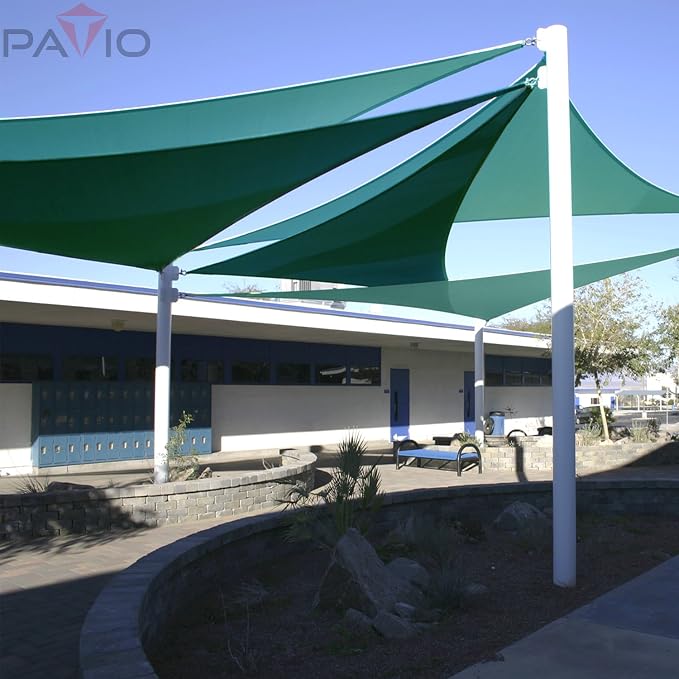Patio Paradise 6' x 6' x 6' Sun Shade Sail Triangle Canopy Shade Cloth Fabric - Image 6