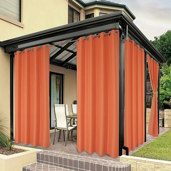 BONZER Outdoor Curtains for Patio Waterproof Thick | Privacy Grommet Light by Bonzer