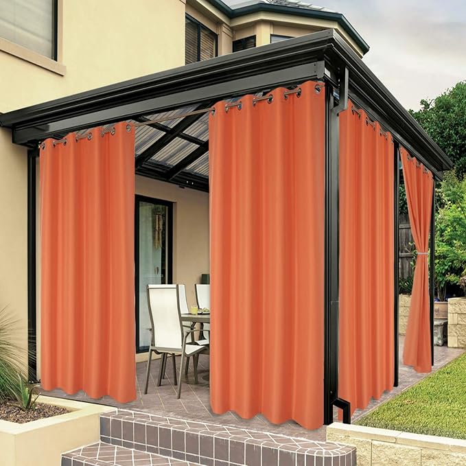 BONZER Outdoor Curtains for Patio Water Resistant | eavy Privacy Light by Bonzer