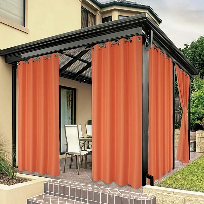 BONZER Outdoor Curtains for Patio Water Resistant | Heavy Privacy Light by Bonzer