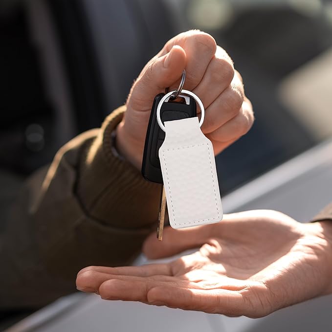 LaserGram Rectangle Keychain, Coat of Arms Germany, Personalized Engraving Included (Golf White)