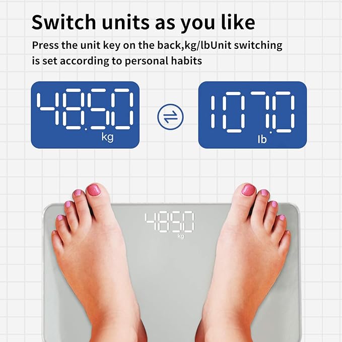 Travel Scale for Body Weight, Venugopalan Small Portable Body Weight Scales Digital Bathroom Mirror Scale Mini Electronic Scale for Personal Health, Body Tape Measure Included (Rechargeable)