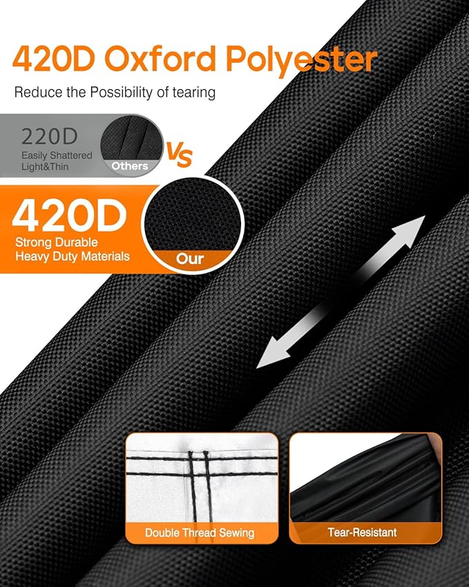 Golf Cart Cover 6 Passenger Heavy Duty, 420D Waterproof Golf Cart Covers Extended Roof Compatible with EZ GO Club Car Yamaha Golf Carts, Outdoor Dustproof 6 Seat Club Car Cover (Up to 138 Inch)