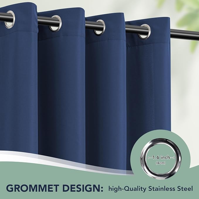 Patio Curtains Outdoor Waterproof, Privacy Drapes | Weatherproof & Sun Blocking - Image 6