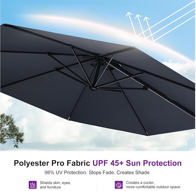 PURPLE LEAF Cantilever Umbrella - Image 8