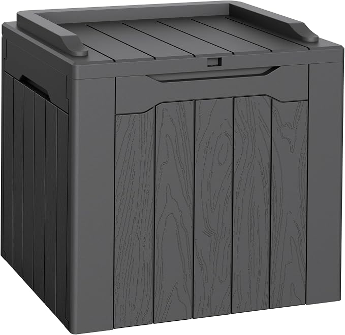 Flamaker Deck Box 31 Gallon Waterproof Resin Small Storage Box by Flamaker