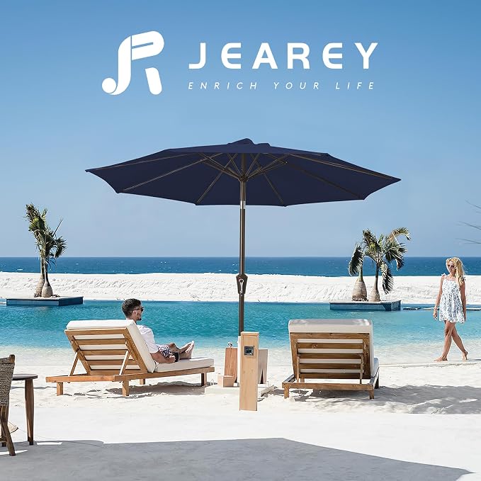 JEAREY 10 ft Outdoor Patio Umbrella w/Tilt and Crank - Image 6
