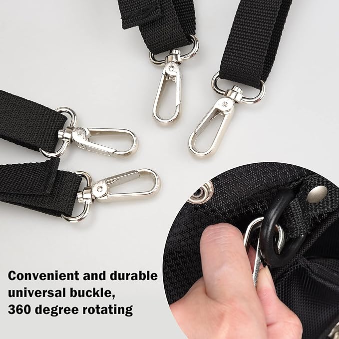 BIG TEETH Golf Bag Strap,Adjustable Padded Bag Strap Replacement,Golf Double Shoulder Bag Straps with 4Pcs Rotate Hooks