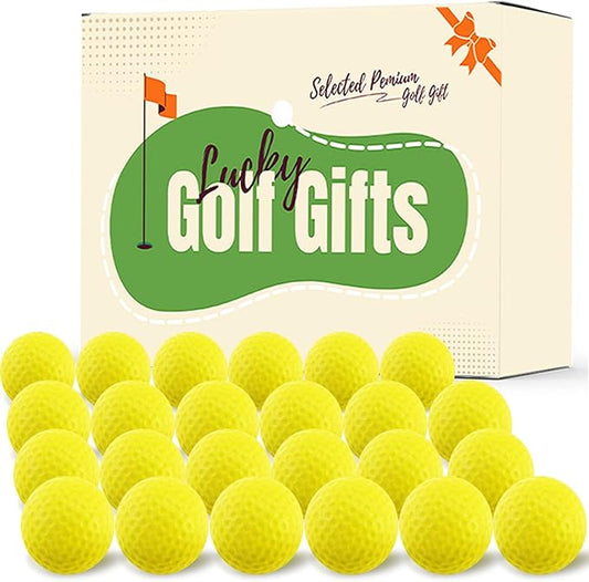 Amy Sport Practice Golf Balls Foam More Weight Value 16/32 Pack, High Density Real Feel 1/3 Distance of Regulation Golf Ball, Soft Durable for Backyard Indoor Outdoor Training