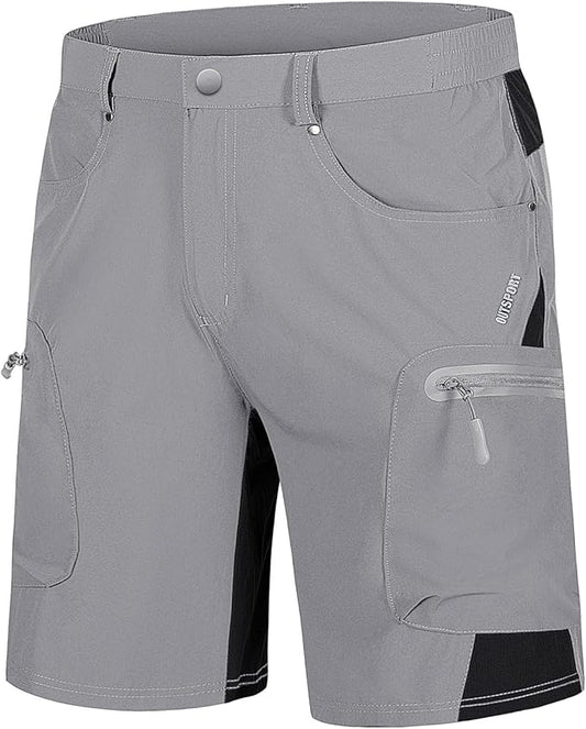 TACVASEN Men's Hiking Cargo Shorts 10" with Zipper Pockets Quick Dry Casual Stretch Golf Work Short Outdoor Summer