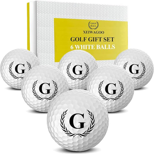 Golf Gifts for Men, Unique Initial on Personalized Golf Balls (6 Balls)