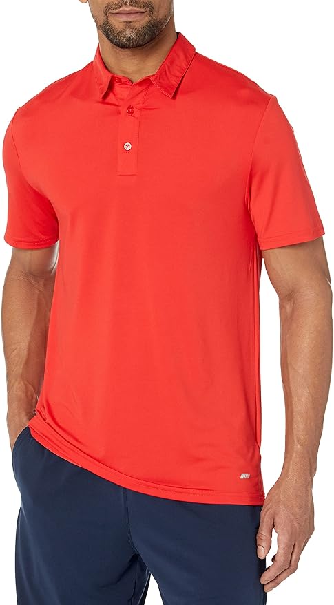 Amazon Essentials mens Slim-Fit Quick Dry Tech Stretch Lightweight Golf Polo Shirt