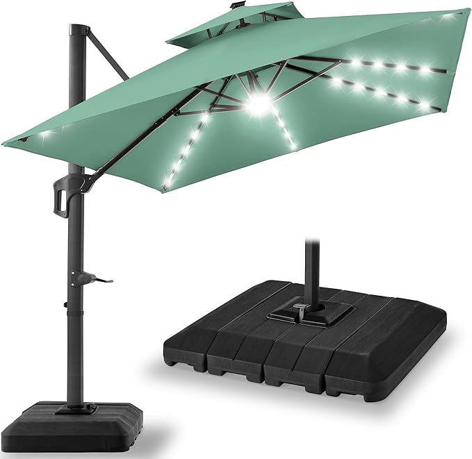Best Choice Products 10x10ft Cantilever Patio Umbrella w/Base Included by Unknown