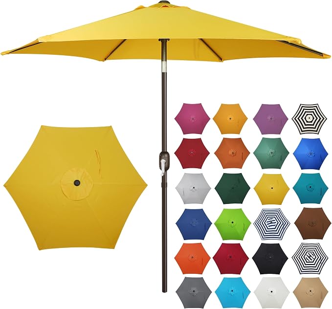 7.5 ft Patio Umbrella, Yard Umbrella, Outdoor Market Umbrella by Blissun