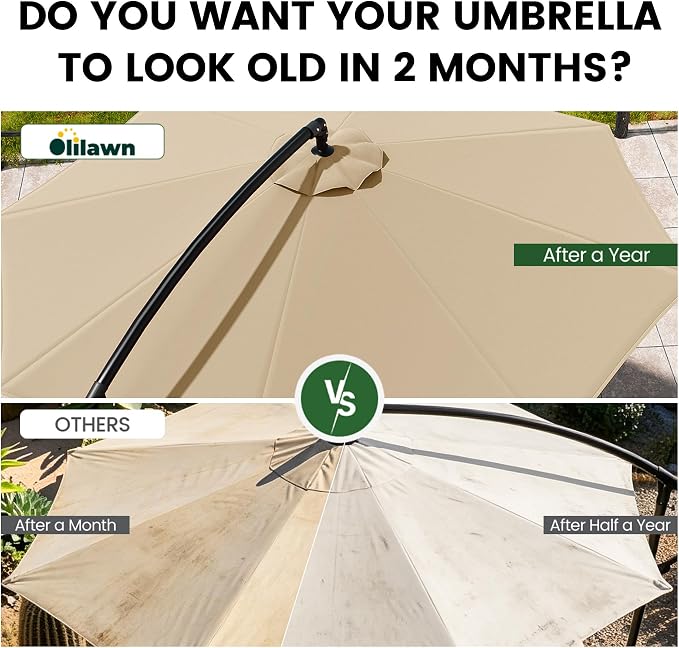 10FT Cantilever Offset Patio Umbrella - Image 3