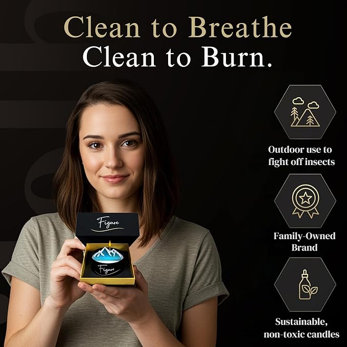 All-Natural Golf Candle – Coffee Bean Scent | Hand-Poured in The USA | Beeswax & Soy Wax | Non-Toxic | 100% Beeswax Wick | Premium Gift Box | Candle Gifts for Men & Women