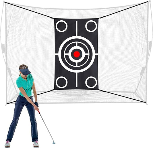 Golf Target Cloth for Net Replacement Golf Hitting Net Target with 4 Straps for Practice Training Aids Indoor Outdoor Use