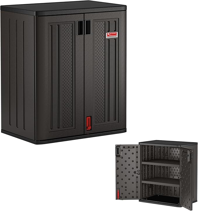 Suncast 30" Heavy-Duty Resin Outdoor Storage Cabinet, Dark Gray by SuncastCommercialProducts