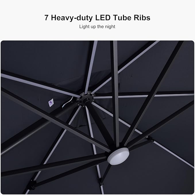 PURPLE LEAF Cantilever Umbrella - Image 4