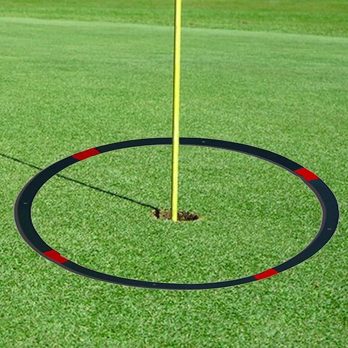 Golf Hole Target Rings - Chipping Aid Circles, Practice Alignment Tools | Foldable Putting Zone Markers, Lightweight Swing Training Equipment, Target Kit with Scenario for Backyard Lawn, Indoor Green