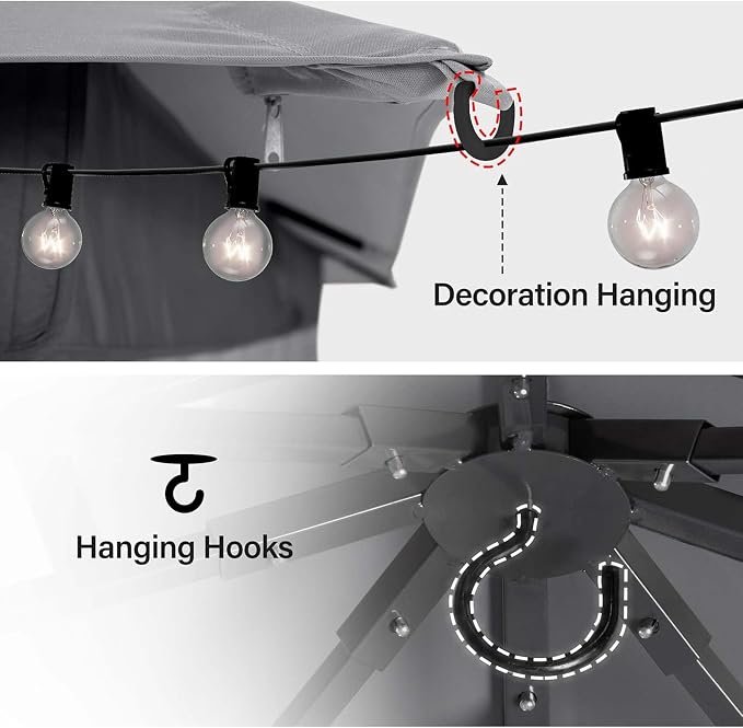 10' X 13' Waterproof Patio Gazebo - Image 7