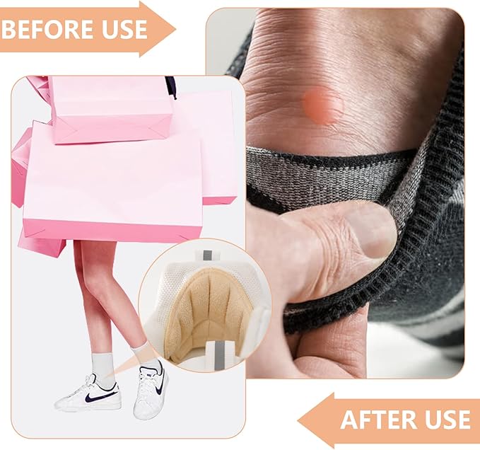 Heel Grips Inserts,Heel Gripsfor Loose Shoes,Too Big Boots, Reusable Heel Guards Liners for All People,Self-Adhesive Heel Protector Pads (4 Gray)
