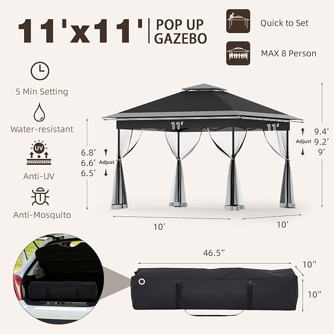 Bezseller 11x11 Pop Up Gazebo - Image 4