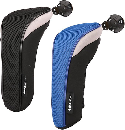Golf Builder 2pcs/Set Golf Club Hybrid Head Covers Utility UT Cover with Interchangeable Number Tag
