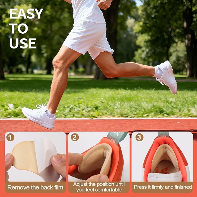 6 Pairs Heel Pads Cushion Inserts for Loose Shoes, Heel Grips & Liners for Men Women – Protectors Against Blisters, Heel Pain, Slipping & Friction(Beige)