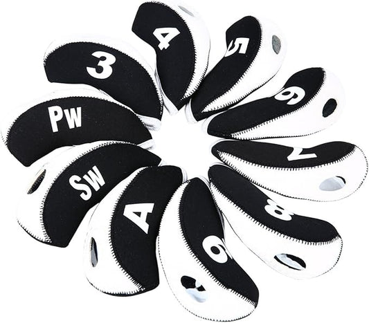 Sword &Shield sports 10pcs/Set Golf Iron Club Head Covers with Numbers Neoprene Top Window Iron Covers