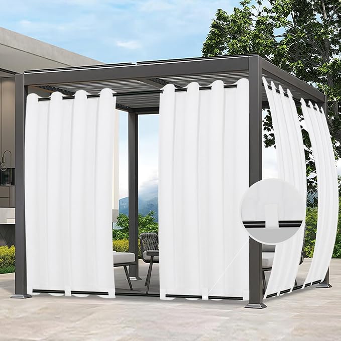 Easy-Going Outdoor Curtains for Patio 1 Panel, 54x120 inch, Weatherproof by Easy-Going