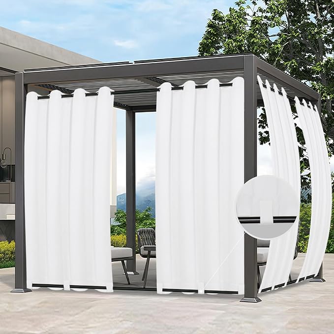 Easy-Going Outdoor Curtains for Patio 1 Panel, 54x96 inch, Weatherproof Privacy by Easy-Going
