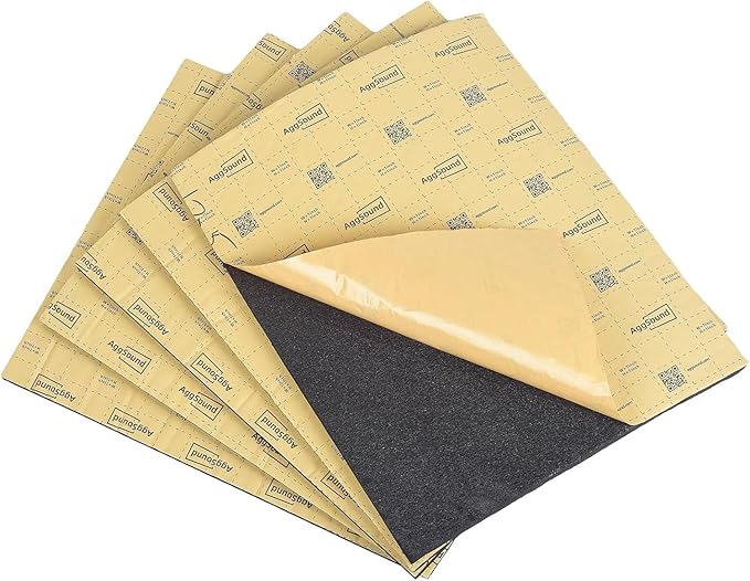 Sound Deadening Mat 1/2inch(13 mm) 9.95sqft - Closed Cell Foam Car Sound Deadening Material - Self-Adhesive Hood Insulation Heat Shield Auto Sound Dampening