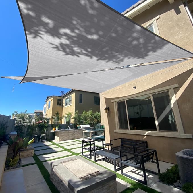 16' x 16' x 16' Triangle Sun Shade Sail, pergola by SUNLAX