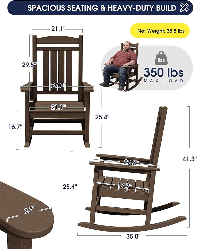Oversized Outdoor Rocking Chair - Image 3
