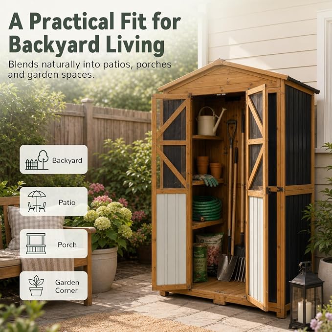 Ketive Outdoor Storage Cabinet, 72-Inch Tall, - Image 4