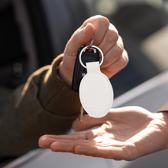 LaserGram Oval Keychain, Disc Golf, Personalized Engraving Included