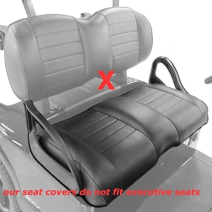 Huskey Parts Company Deluxe Diamond Golf Cart Seat Cover for EZGO Valor/TXT 2014-2022, Charcoal Gray