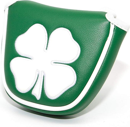 4 Leaf Clover Golf Mallet Putter Cover Headcover Club Protector Magnetic Clover for Odyssey 2ball,Red Oworks,Stroke Lab,Scotty Cameron,Taylormade Putters