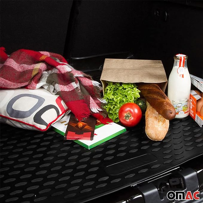 OMAC Cargo Mats Liner for VW Golf GTI MK7 2015-2021 Waterproof TPE Black