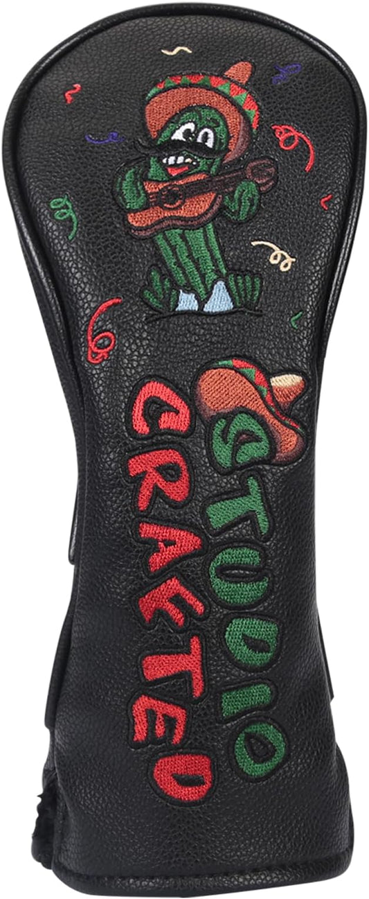 Cinco De Mayo Sombrero Golf Headcover for Driver Fairway Woods Hybrid Rescue Blade & Square Mallet Putter Head Cover