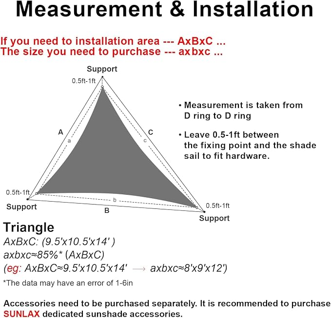 Sun Shade Sail 15'x15'x15' Terra Red Triangle Custom Size | 95% UV Block - Image 2