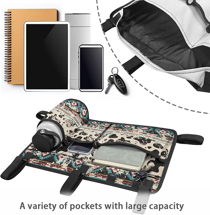 Golf Cart Rear Seat Organizer Storage Bag Large Capacity Golf Cart Accessory for Club Car, Wheelchair and Walker