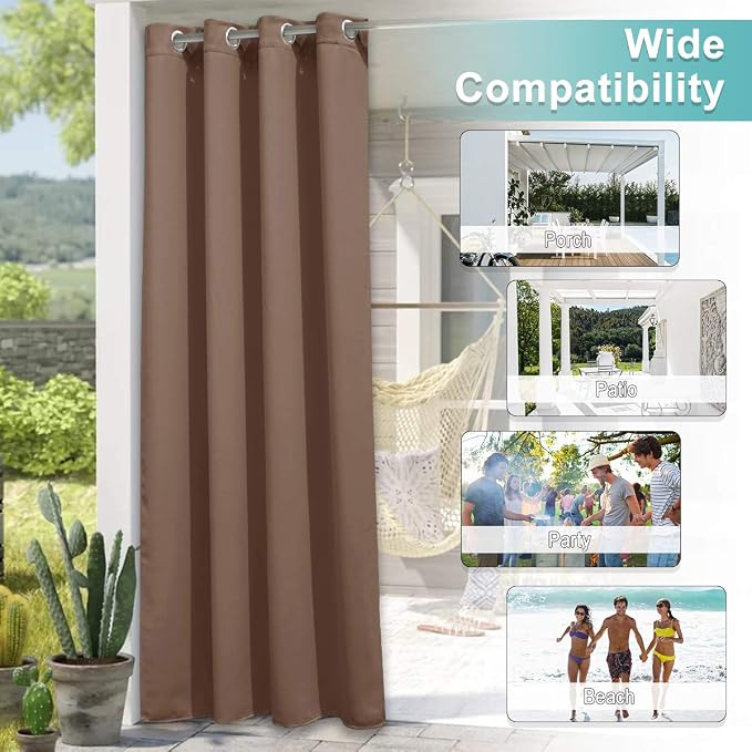 NICETOWN Sliding Door Curtain for Patio, Thermal Insulated Rustproof Grommet - Image 6