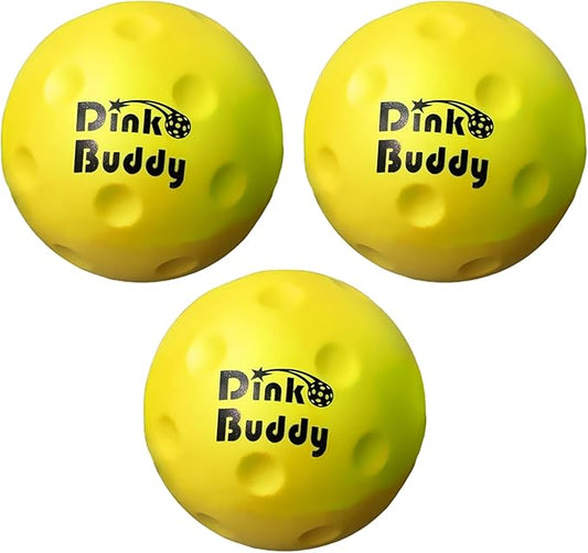 Kelso Pickleball, PU Foam Pickleball Balls for Reduced Noise, Enhances Hand-Eye Coordination, Indoor & Outdoor Use, Standard or Small Trainer-Sized Balls
