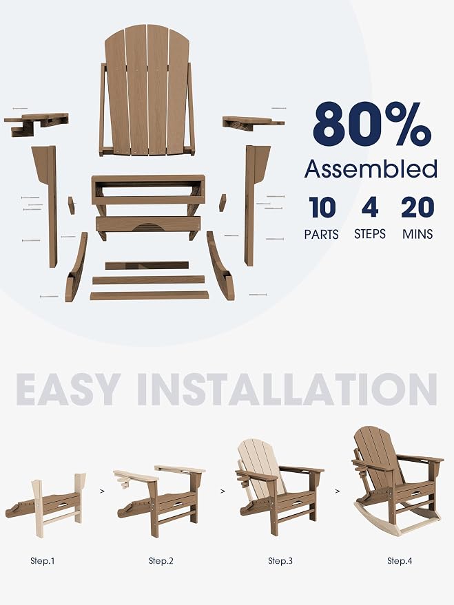 Adirondack Rocking Chair Set of 2 - Image 6
