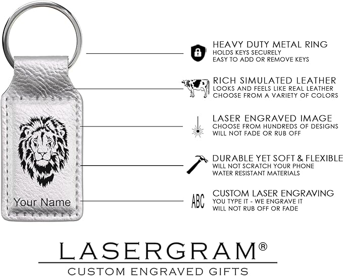 LaserGram Rectangle Keychain, Coat of Arms Germany, Personalized Engraving Included (Silver)