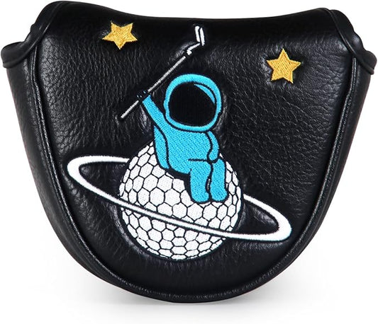 Astronaut Series Golf Headcovers, Synthetic Leather Golf Head Covers for Driver, Fairway Wood and Hybrid, Golf Putter Covers for Mallet and Blade