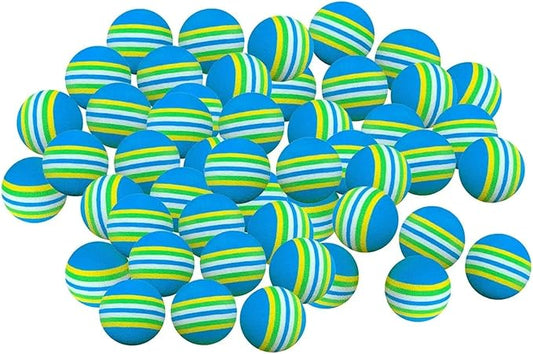 50-Piece EVA Foam Practice Golf Balls, Soft Elastic Indoor Training Balls for Swing Exercises